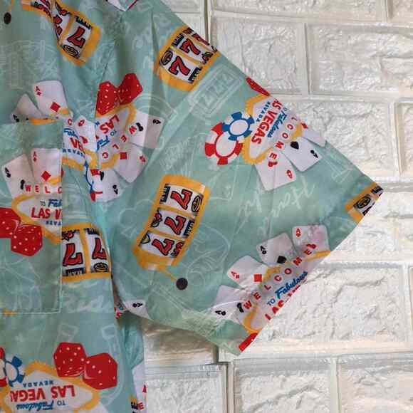 UZZI amphibious gear Welcome to Las Vegas button down shirt mens S - Picture 5 of 8